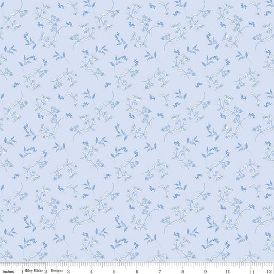 Penelope Quilt Fabric Stems C16641 - SKY by My Mind's Eye for Riley Blake Designs - Jammin Threads