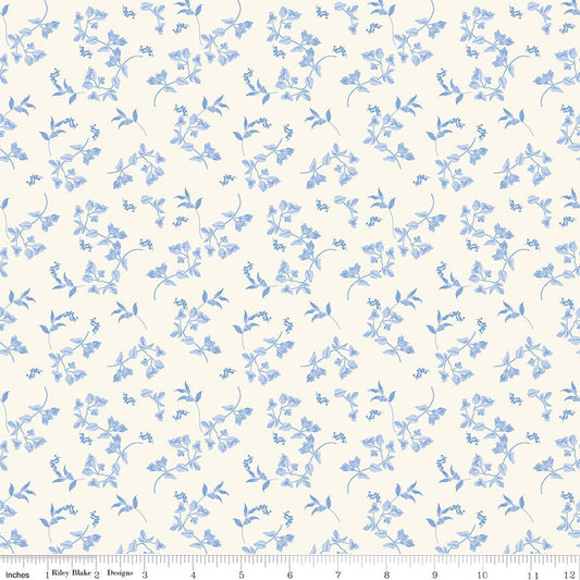 Penelope Quilt Fabric Stems on Cream C16641 - CREAM by My Mind's Eye for Riley Blake Designs - Jammin Threads