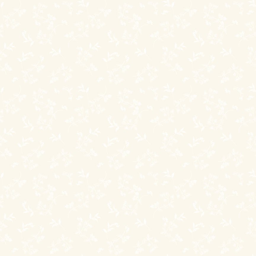 Penelope Quilt Fabric Stems on Cream C16641 - WHITE by My Mind's Eye for Riley Blake Designs - Jammin Threads