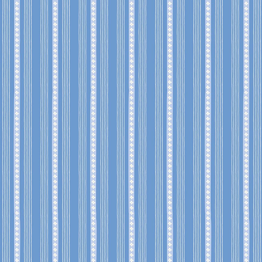 Penelope Quilt Fabric Stripes Blue C16645 - BLUE by My Mind's Eye for Riley Blake Designs - Jammin Threads