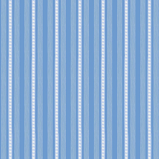 Penelope Quilt Fabric Stripes Blue C16645 - BLUE by My Mind's Eye for Riley Blake Designs - Jammin Threads