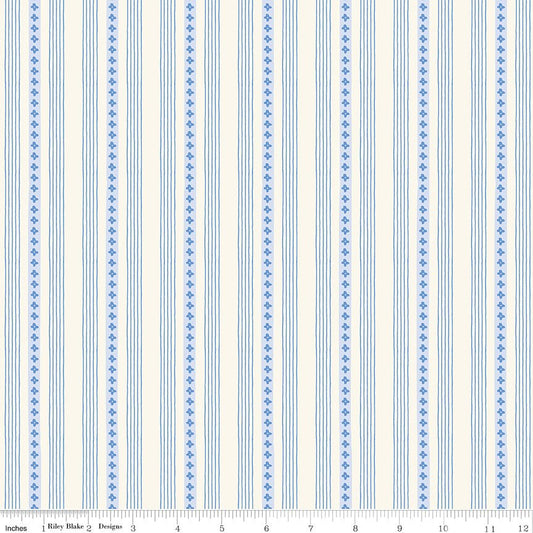 Penelope Quilt Fabric Stripes Cream C16645 - CREAM by My Mind's Eye for Riley Blake Designs - Jammin Threads