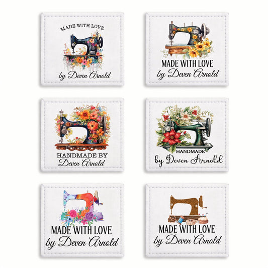 Personalized Assorted Sewing Machine Quilt Labels – Custom Quilter Labels – 6 Unique Labels Per Sheet - Jammin Threads