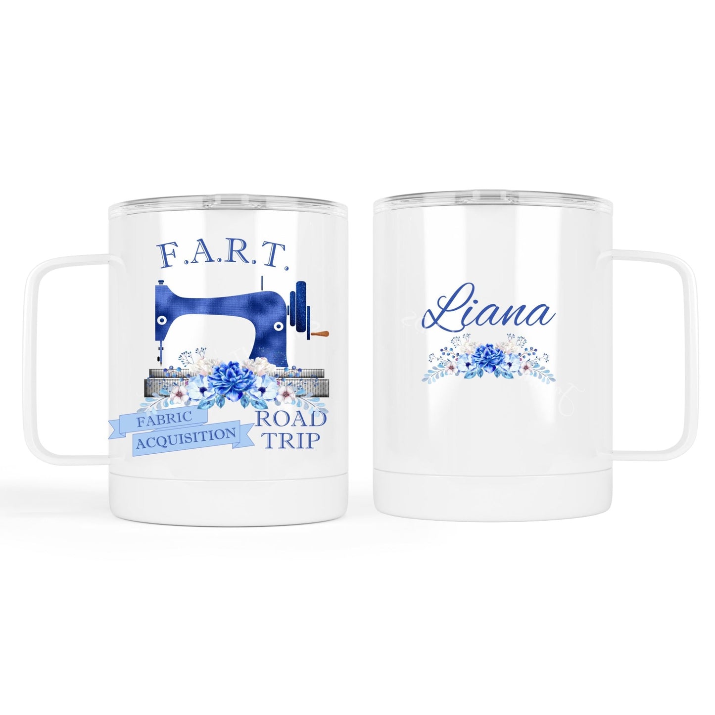 Personalized F.A.R.T. Fabric Acquisition Road Trip Drinkware | Quilter Sewing Tumbler - Jammin Threads