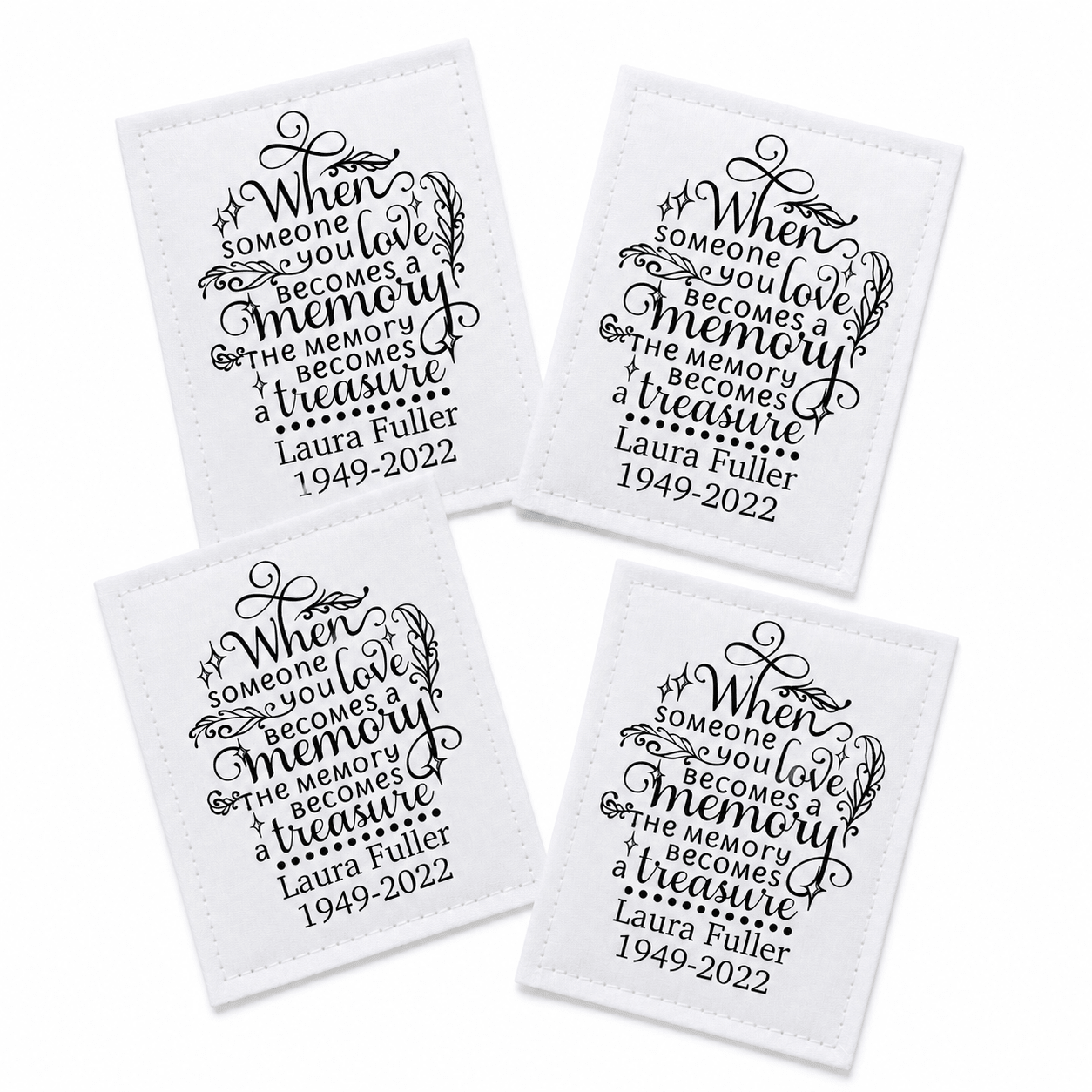 Personalized Memory Quilt Label – “When Someone You Love Becomes a Memory” - Jammin Threads