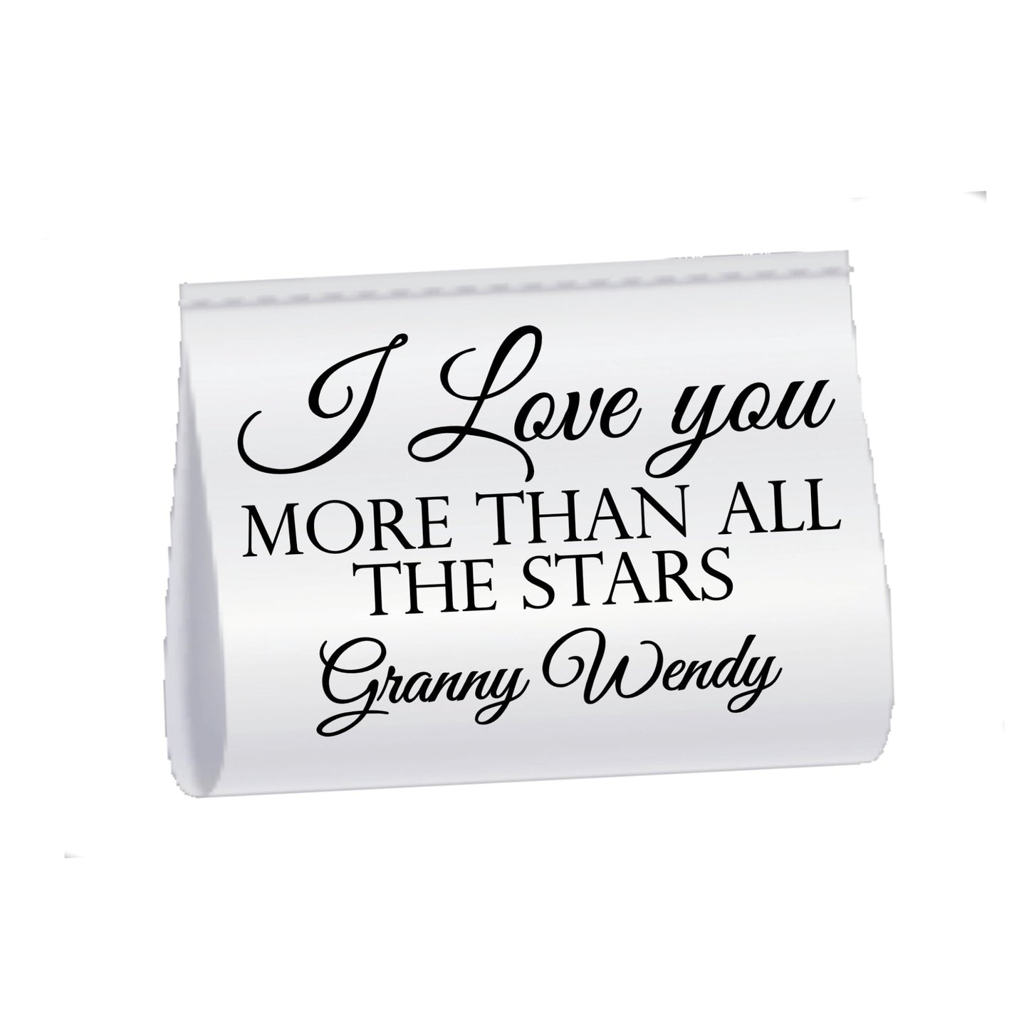 Personalized Satin Quilt Label Tag – “I Love You More Than All the Stars” – Custom Name – Sew - In Folded Tag (Set of 25) - Jammin Threads