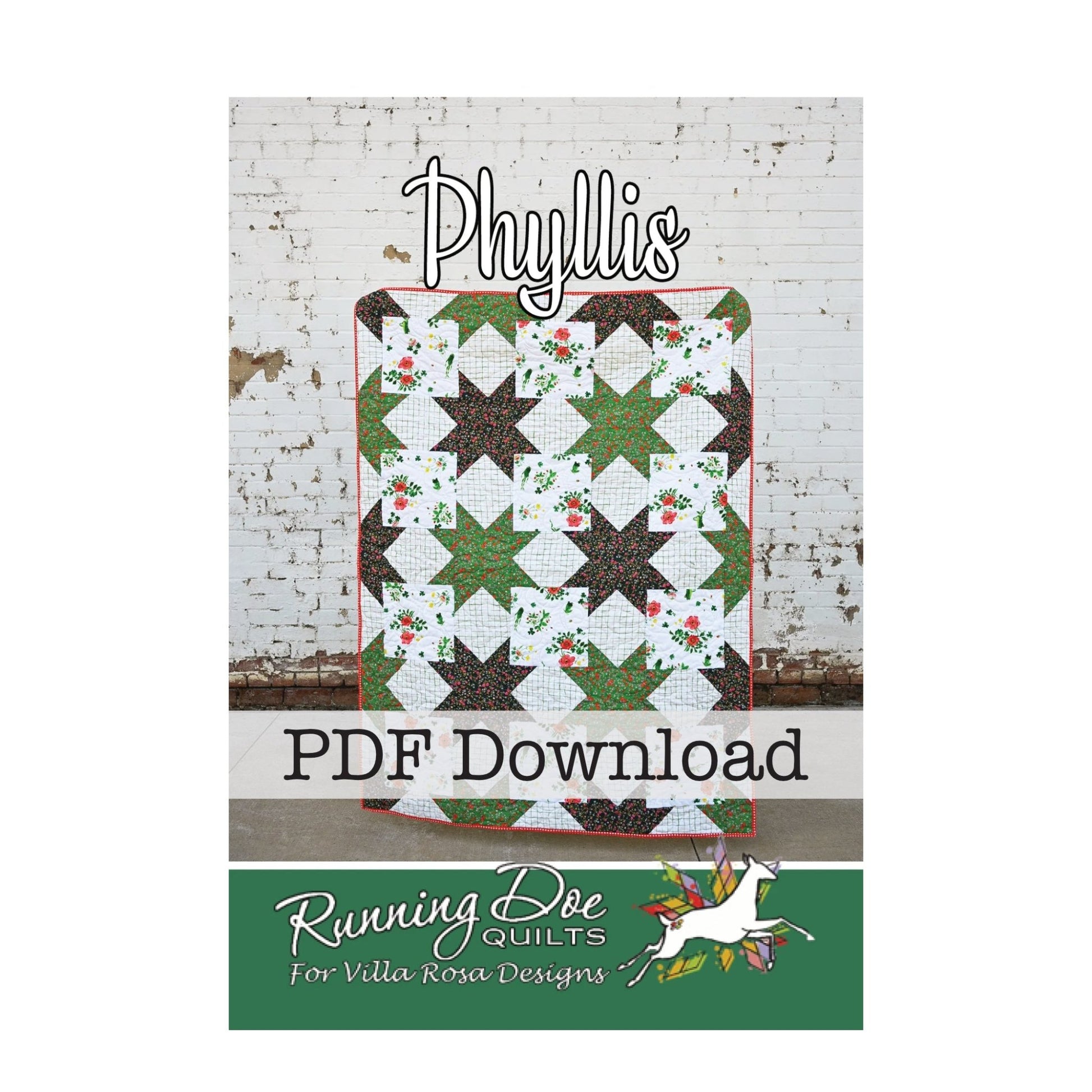 Phyllis Quilt Pattern by Running Doe Quilts (PDF Download) - Jammin Threads