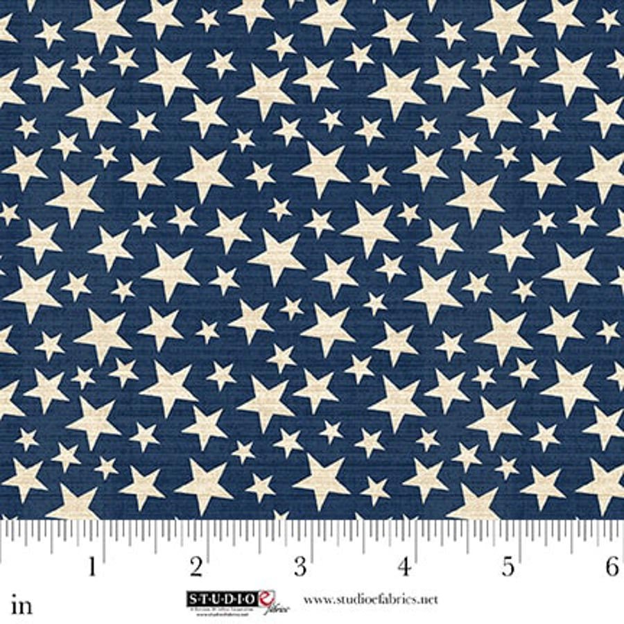 Pieces of America Quilt Fabric by Lilac Bee Designs 8596 - 73 Blue - Jammin Threads