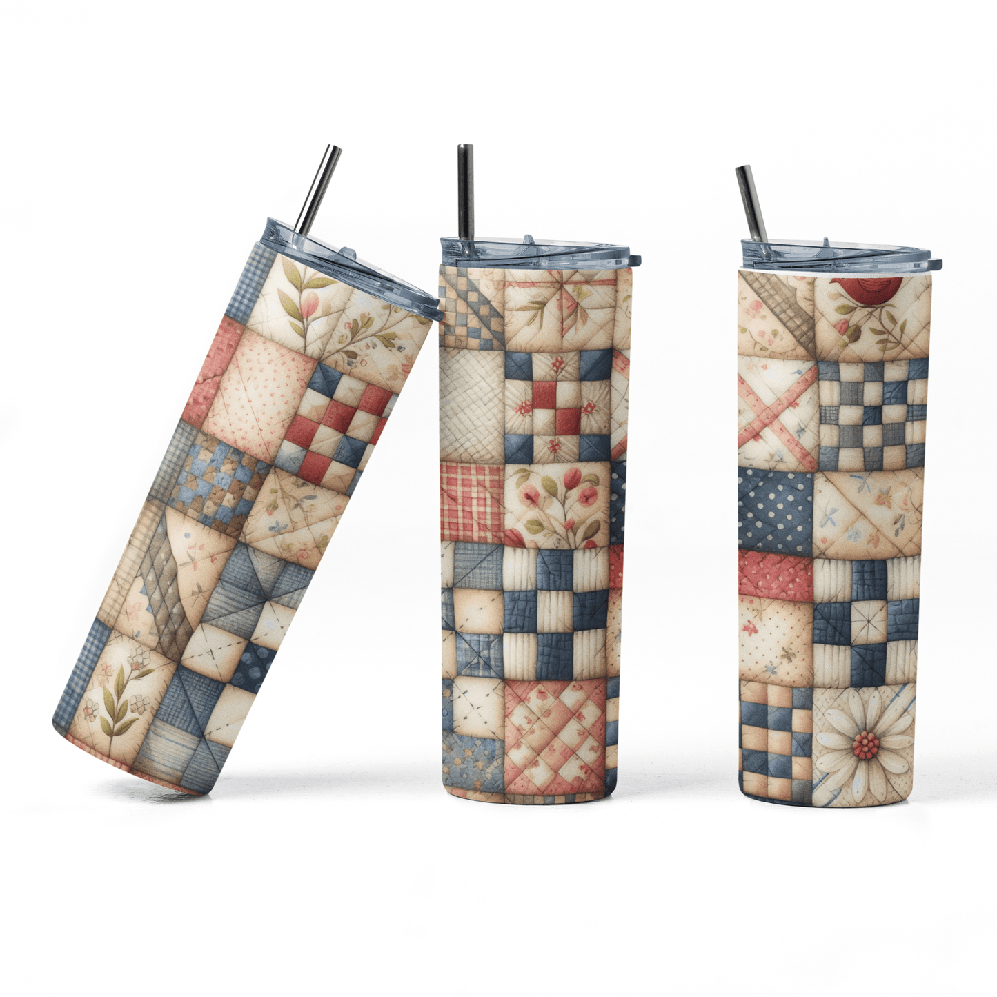 Quilt Pattern Skinny Tumbler - 20 oz. Skinny Tumbler for Quilters - Jammin Threads