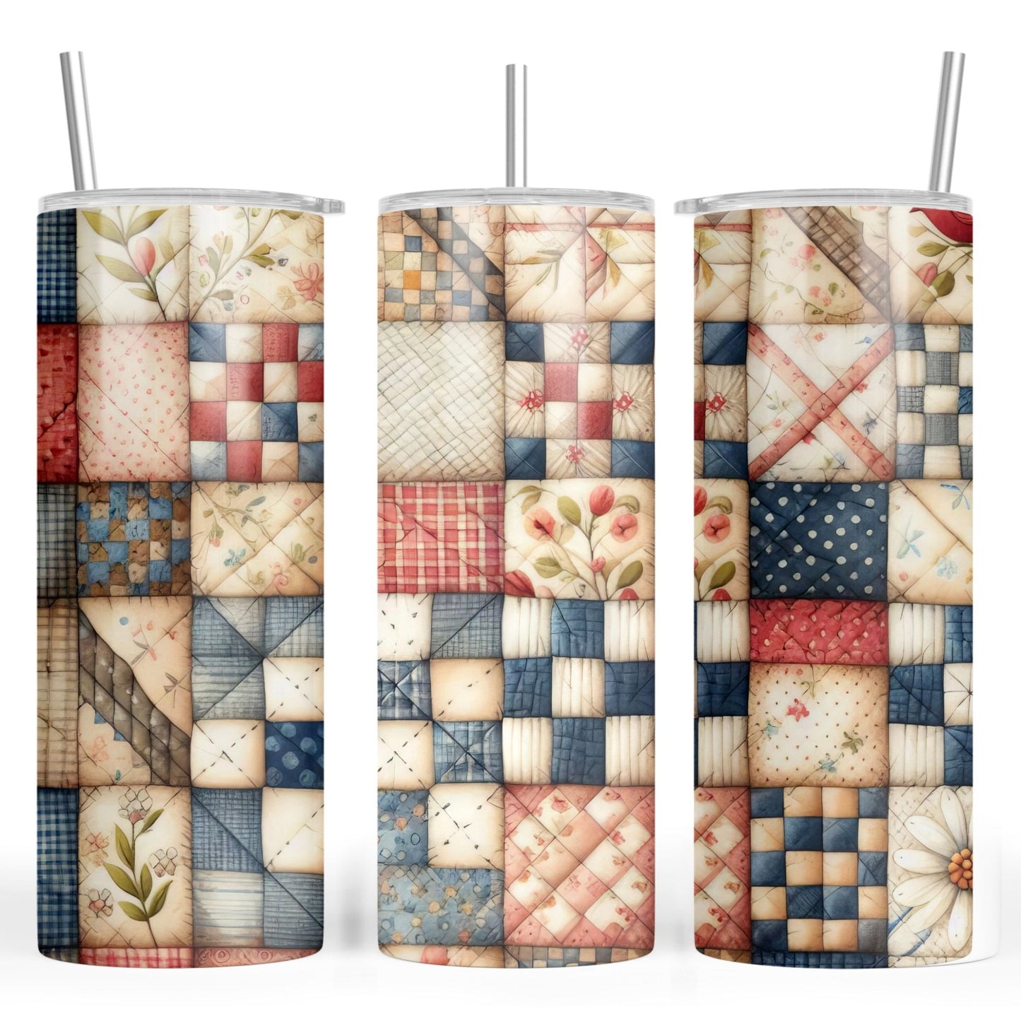 Quilt Pattern Skinny Tumbler - 20 oz. Skinny Tumbler for Quilters - Jammin Threads
