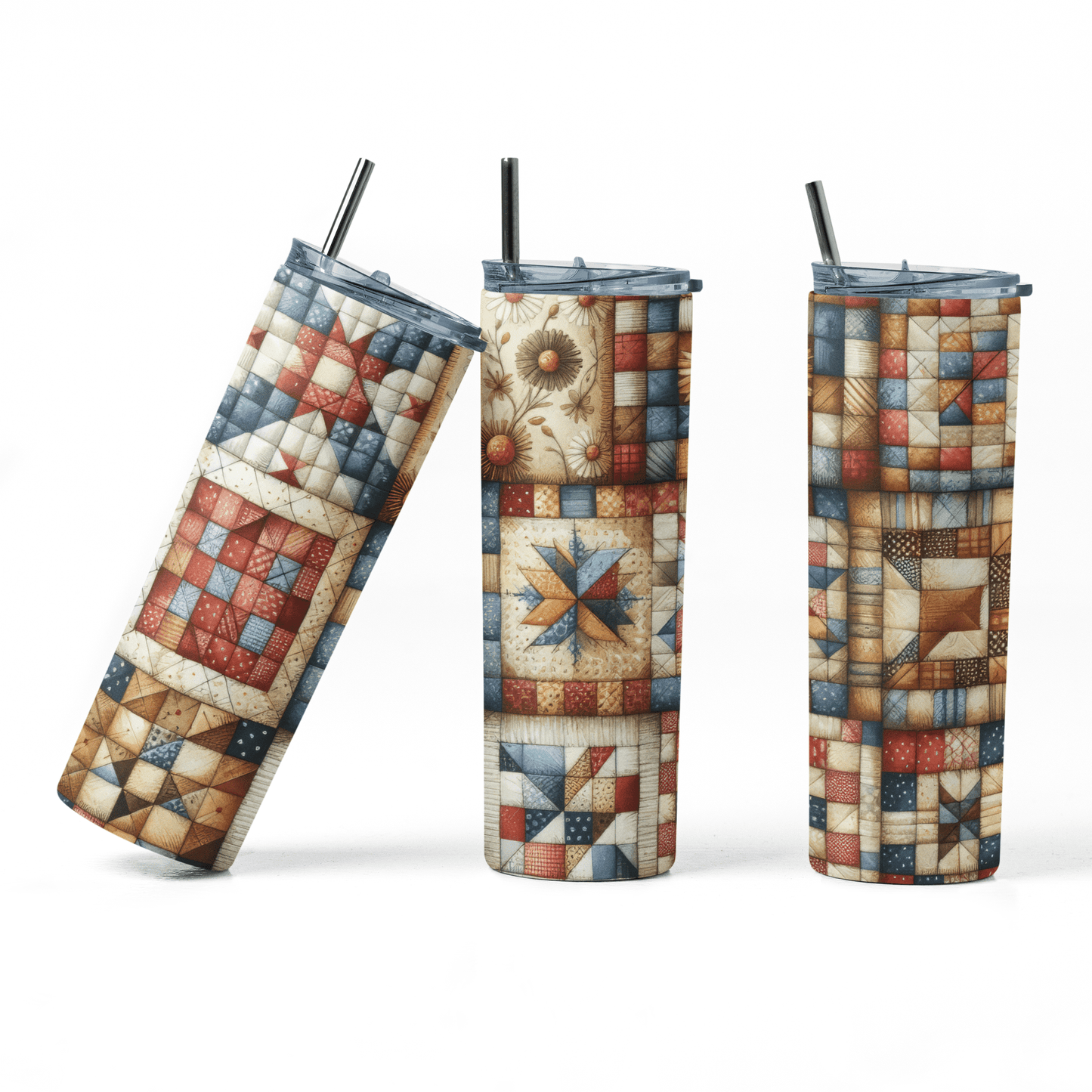 Quilt Pattern Skinny Tumbler - 20 oz. Skinny Tumbler for Quilters - Jammin Threads