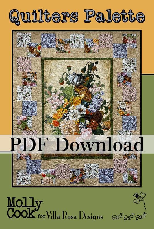 Quilters Palette Quilt Panel Pattern by Molly Cook (PDF Version) - Jammin Threads