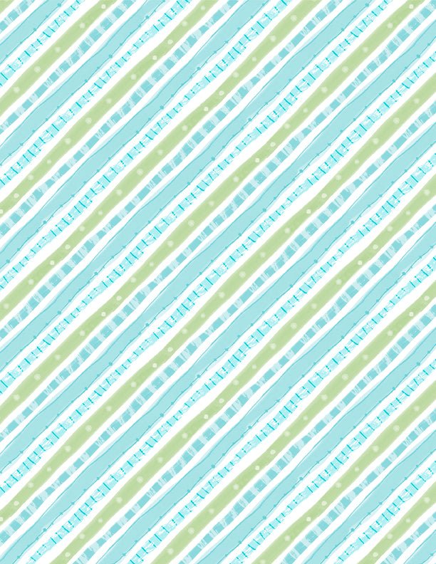 Rainbow Dreams Quilt Fabric Diagonal Stripes Blue by Jenny Faw 3073 43023 471 - Jammin Threads