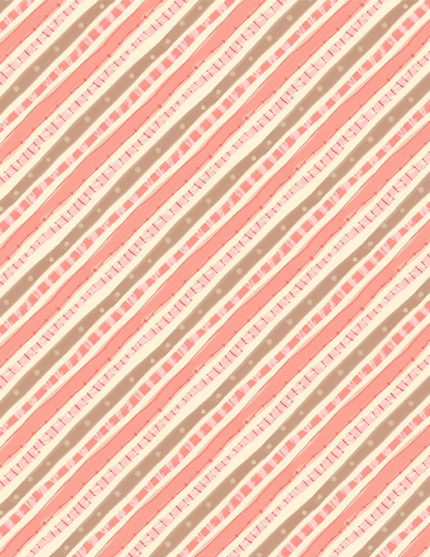 Rainbow Dreams Quilt Fabric Diagonal Stripes Pink by Jenny Faw 3073 43023 325 - Jammin Threads