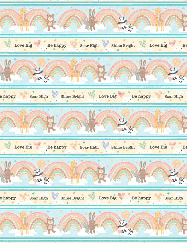 Rainbow Dreams Quilt Fabric Repeating Stripe Multi by Jenny Faw 3073 43018 453 - Jammin Threads