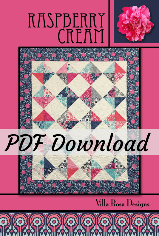 Raspberry Cream Quilt Pattern by Villa Rosa Designs (PDF Download) - Jammin Threads