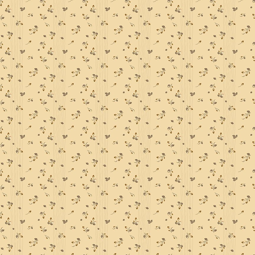 Renew Quilt Fabric Rosebud Yellow Denim by Sandy Gervais C17285 - YELLOW - Jammin Threads
