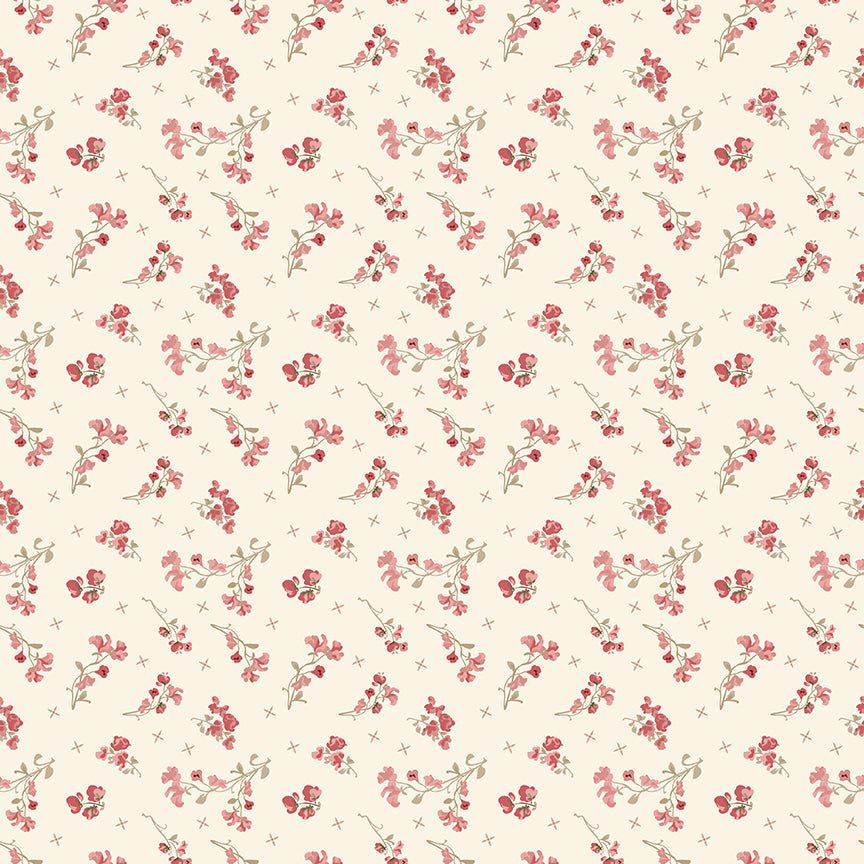 Renew Quilt Fabric Sweet Pea Latte by Sandy Gervais C17283 - LATTE - Jammin Threads