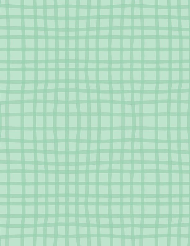 Safari Snuggles Baby Quilt Fabric Grid Green by Jenny Faw 3073 42034 777 - Jammin Threads