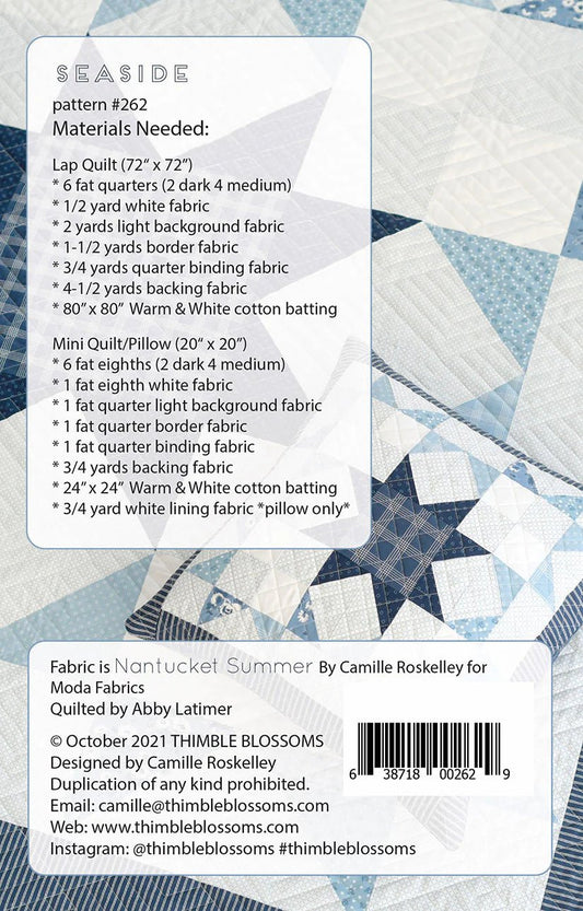 Seaside Quilt Pattern by Thimble Blossoms - Jammin Threads