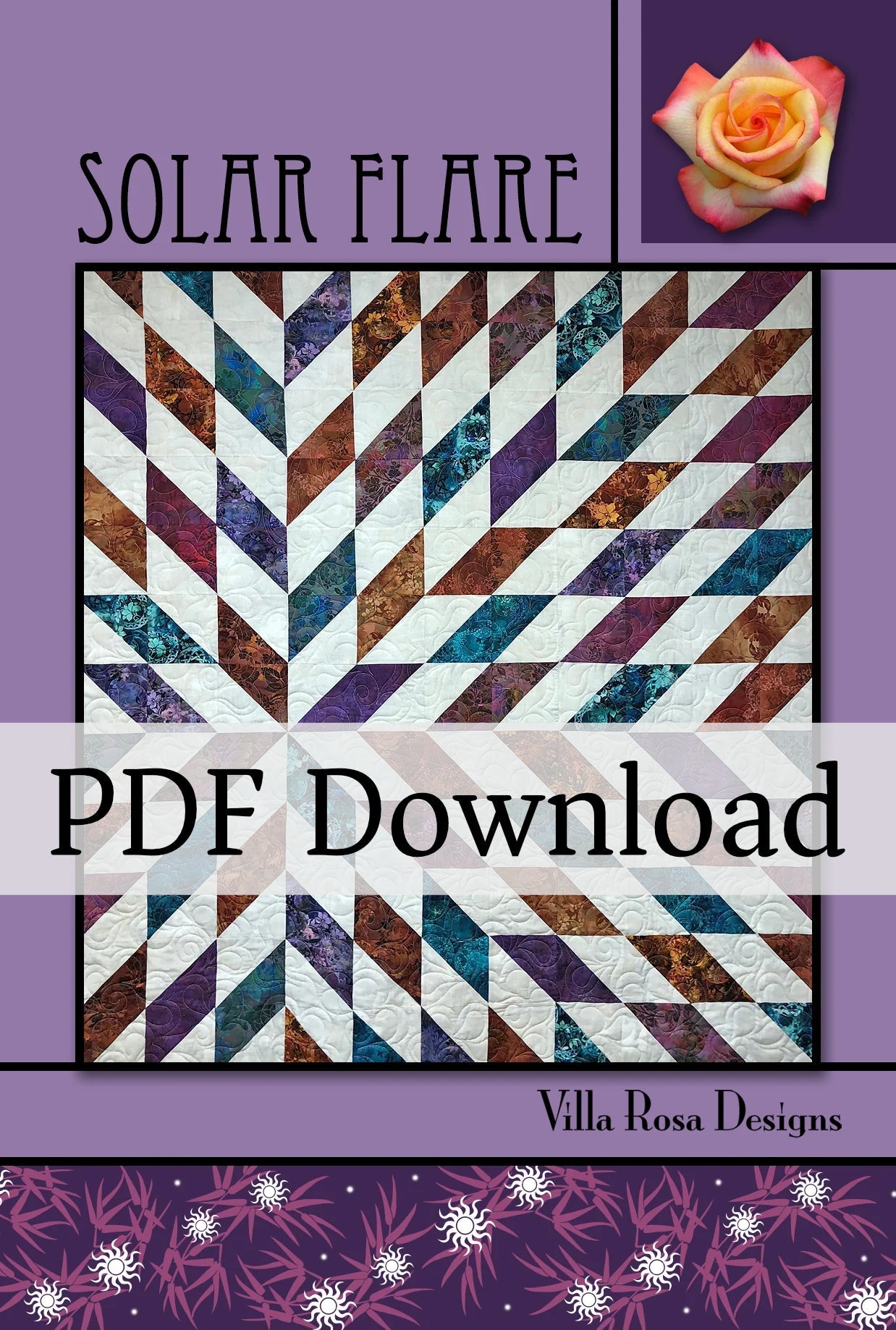 Solar Flare Quilt Pattern by Villa Rosa Designs (PDF Download) - Jammin Threads