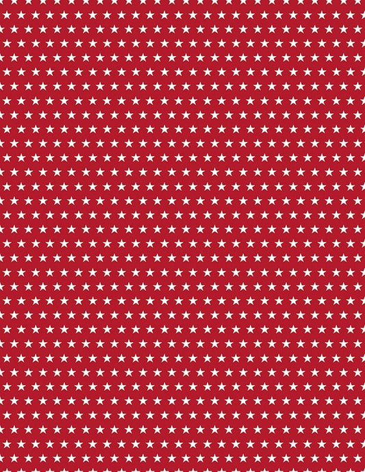 Stars All Over Red Patriotic Quilt Fabric by Wilmington Prints - Jammin Threads