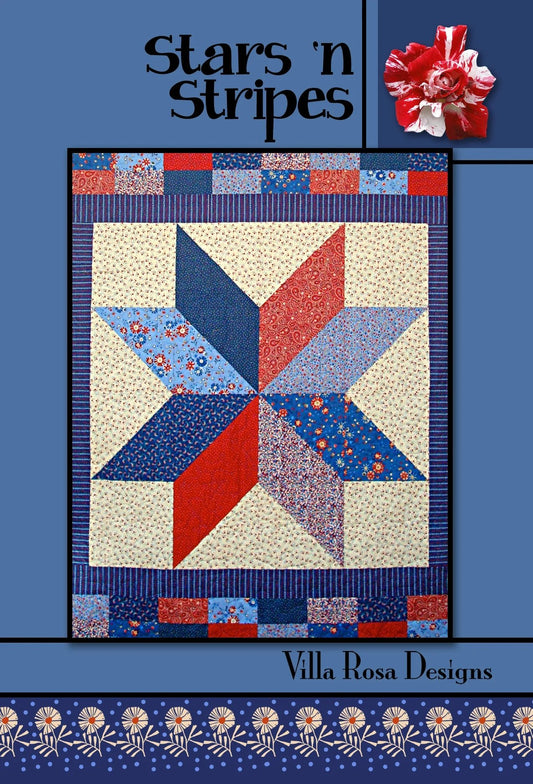 Stars'N Stripes Quilt Pattern by Villa Rosa Designs (PDF Download) - Jammin Threads
