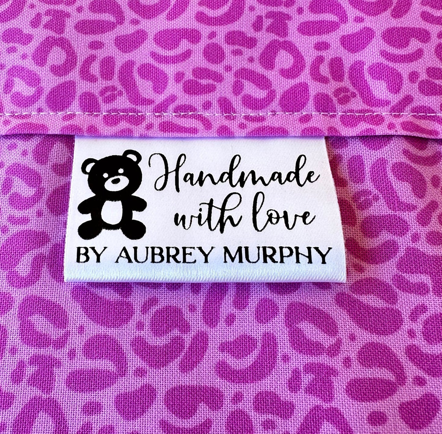 Teddy Bear Satin Quilt Labels and Tags - Jammin Threads