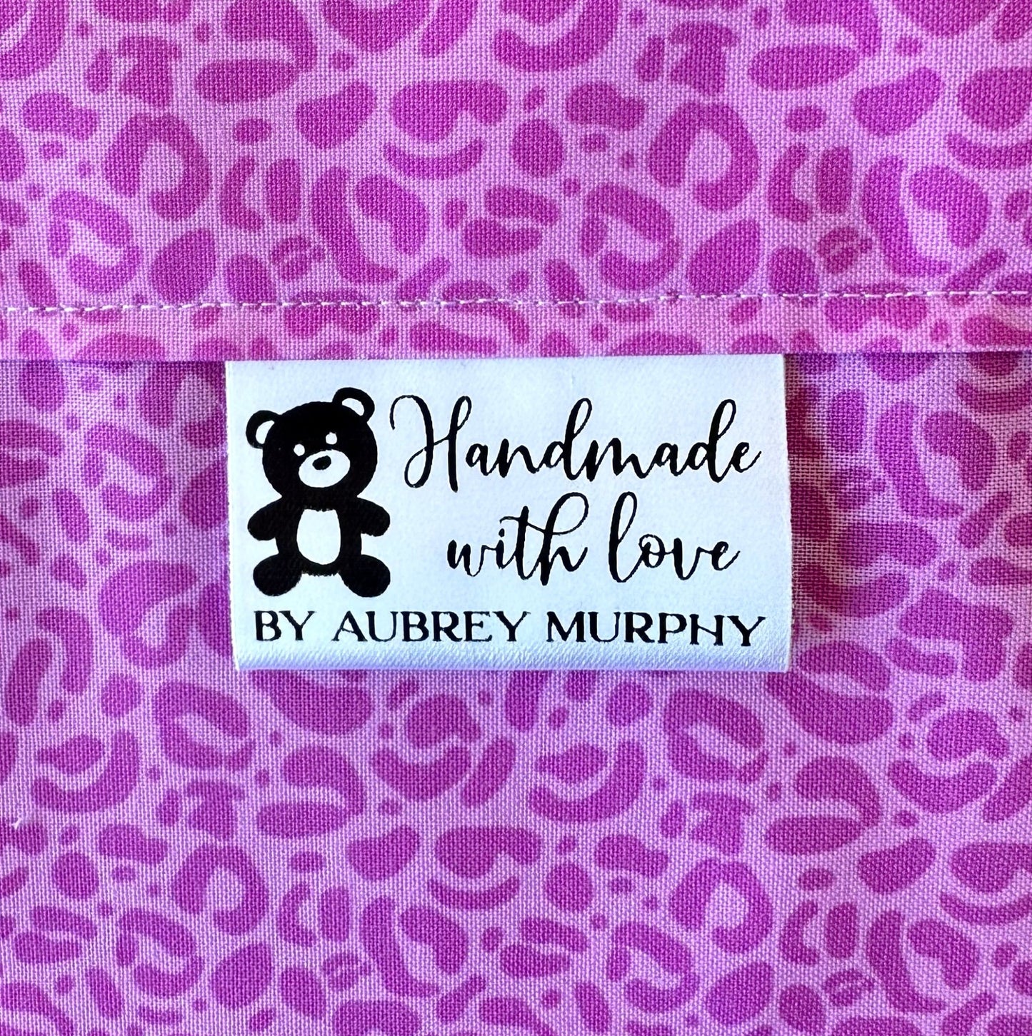 Teddy Bear Satin Quilt Labels and Tags - Jammin Threads