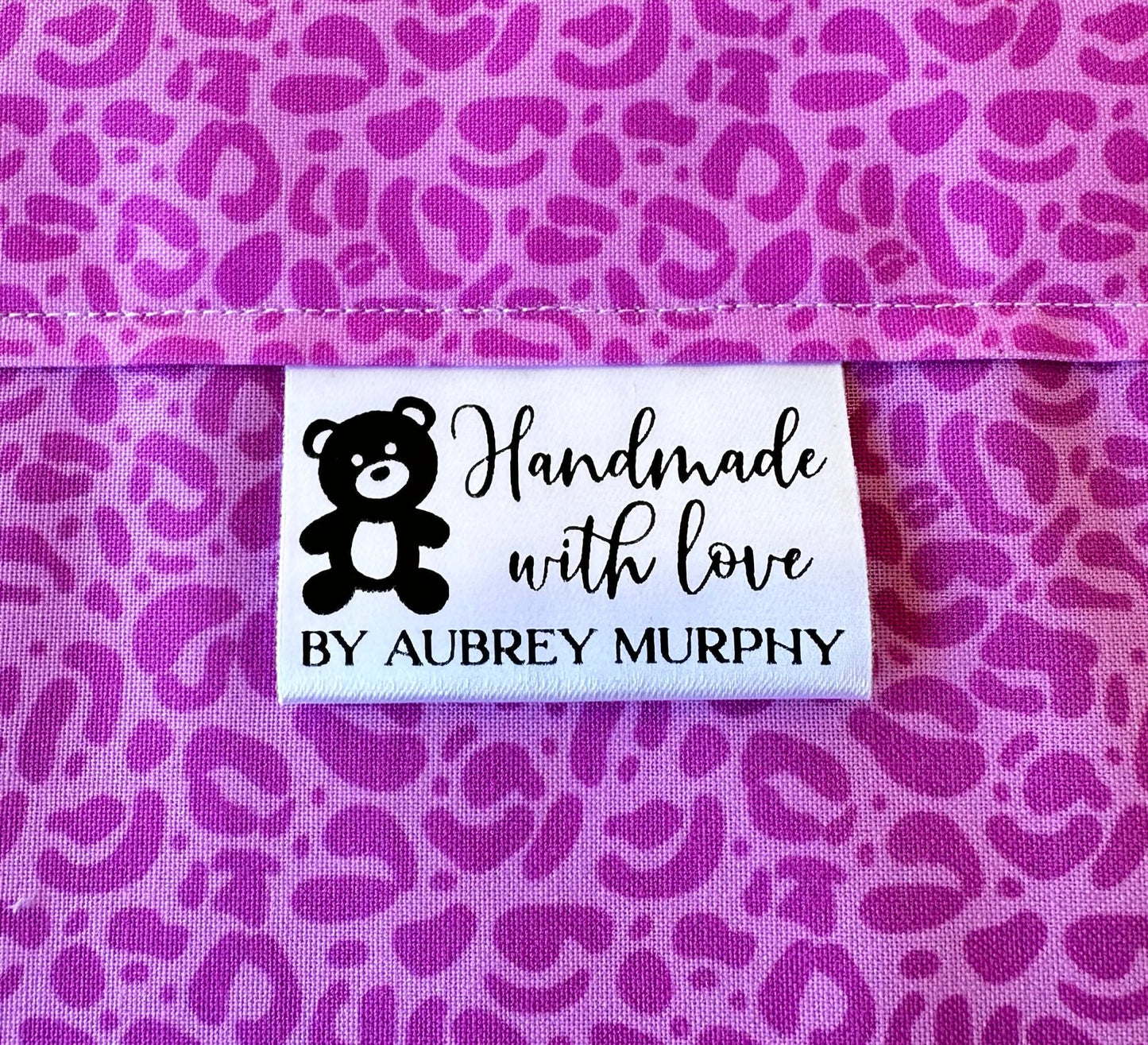 Teddy Bear Satin Quilt Labels and Tags - Jammin Threads