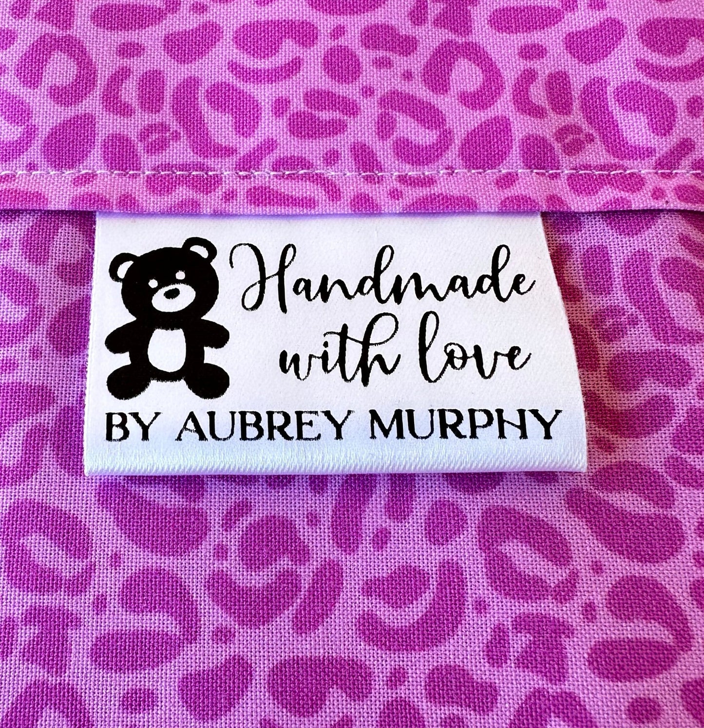 Teddy Bear Satin Quilt Labels and Tags - Jammin Threads