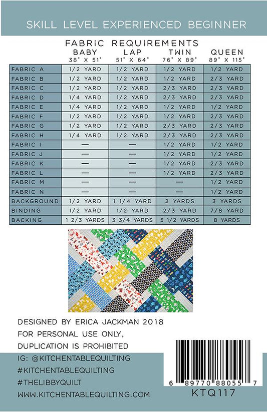 The Libby Quilt Pattern by Erica Jackman and Kitchen Table Quilting - Jammin Threads