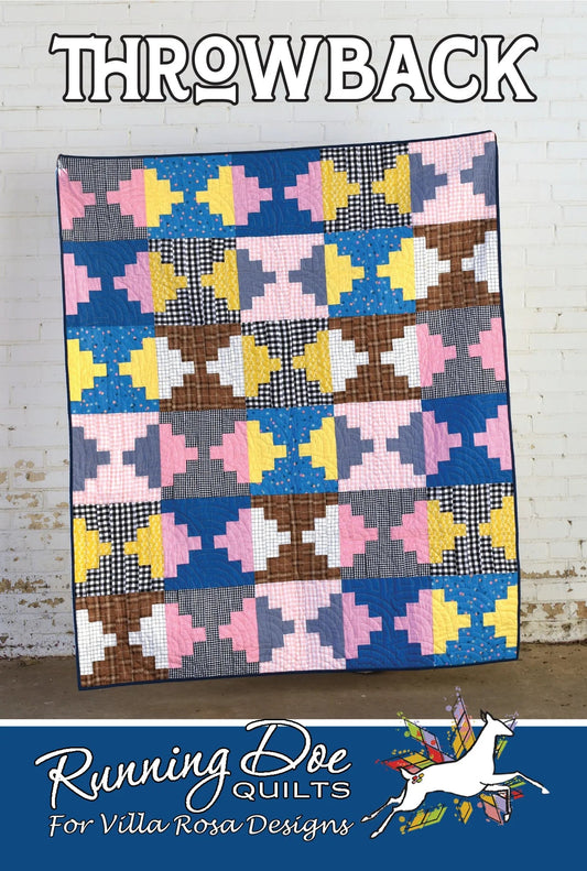Throwback Quilt Pattern by Running Doe Quilts (PDF Download) - Jammin Threads