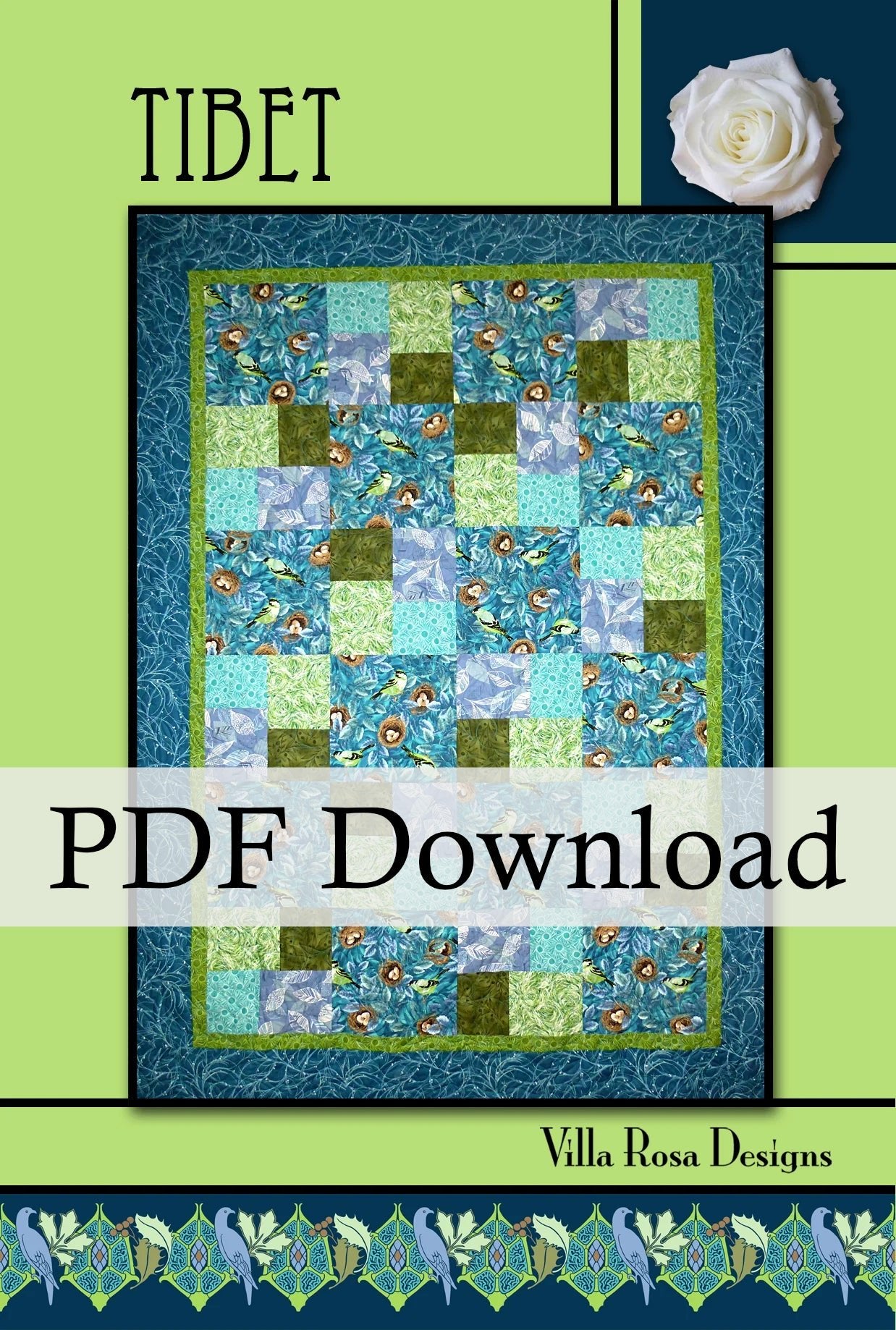 Tibet Quilt Pattern by Villa Rosa Designs (PDF Download) - Jammin Threads