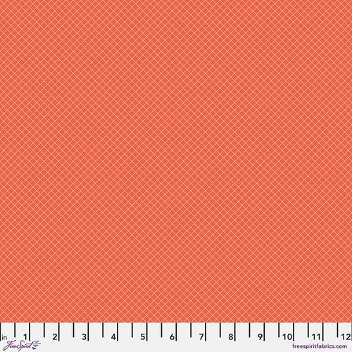 True Colors Quilt Fabric by Tula Pink On The Grid PWTP255.SALMON - Jammin Threads