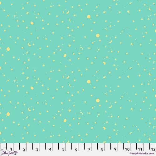 True Colors Quilt Fabric by Tula Pink Space Sprinkles PWTP254.SEAGLASS - Jammin Threads
