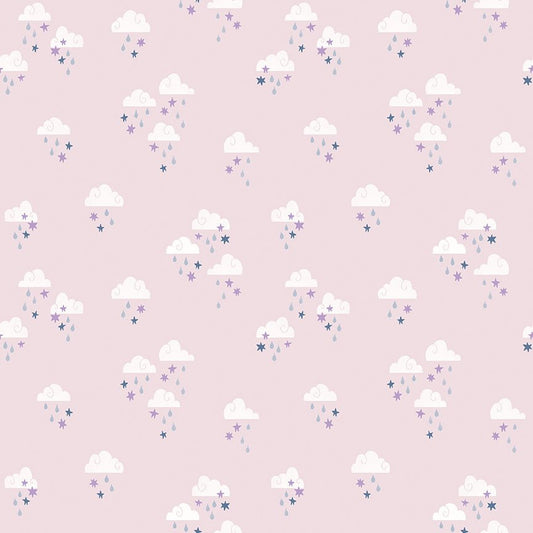 Twinkle Little Star Dream Skies Pink by Natàlia Juan Abelló C16303 - PINK - Jammin Threads