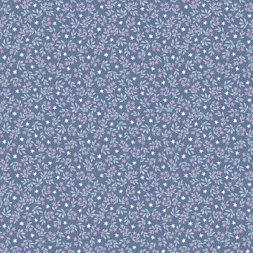 Twinkle Little Star Quilt Fabric Jasmine Stars Denim by Natàlia Juan Abelló C16305 - DENIM - Jammin Threads