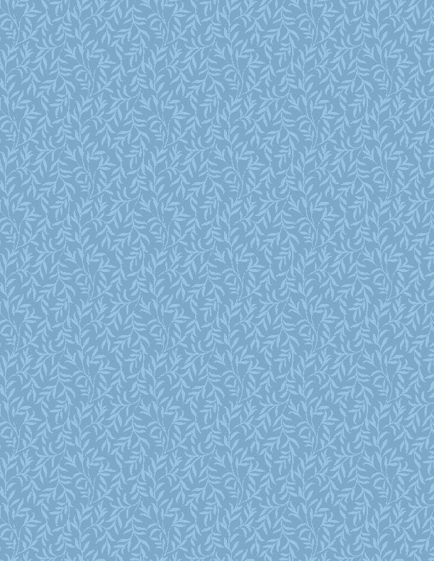 Viney Leaves Light Denim Quilt Fabric by Wilmington Prints 1817 39142 401 - Jammin Threads