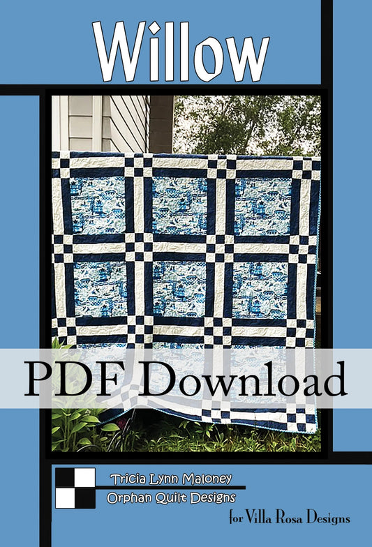 Willow Quilt Pattern by Orphan Quilt Designs for Villa Rosa Designs (PDF Download) - Jammin Threads