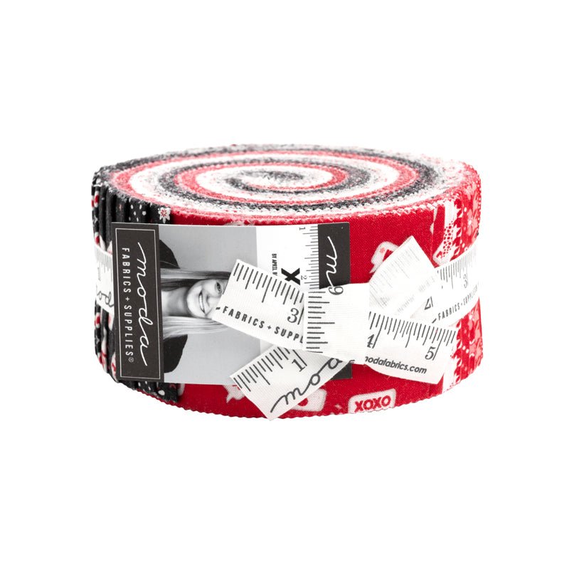 XOXO Quilt Fabric Jelly Roll by April Rosenthal Prairie Grass for Moda Fabrics 24140JR - Jammin Threads