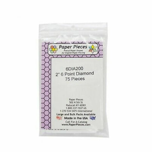 2" 6 point diamonds Paper Pieces - Jammin Threads