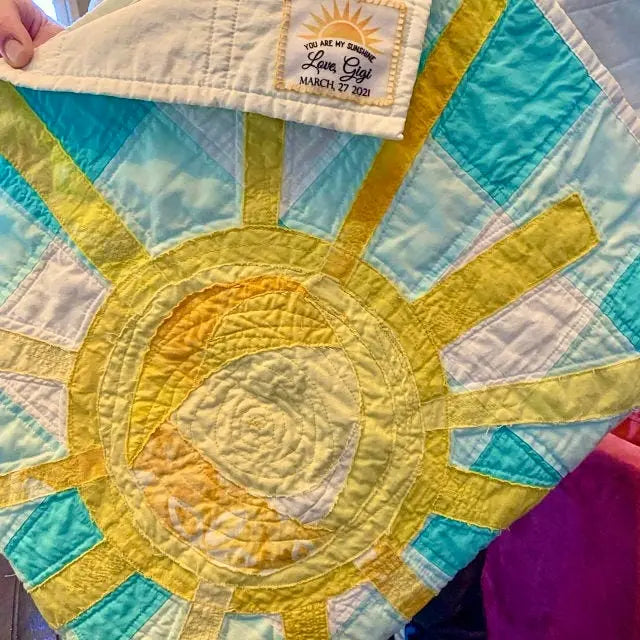 Boho Rainbow Quilt Label jamminthreads