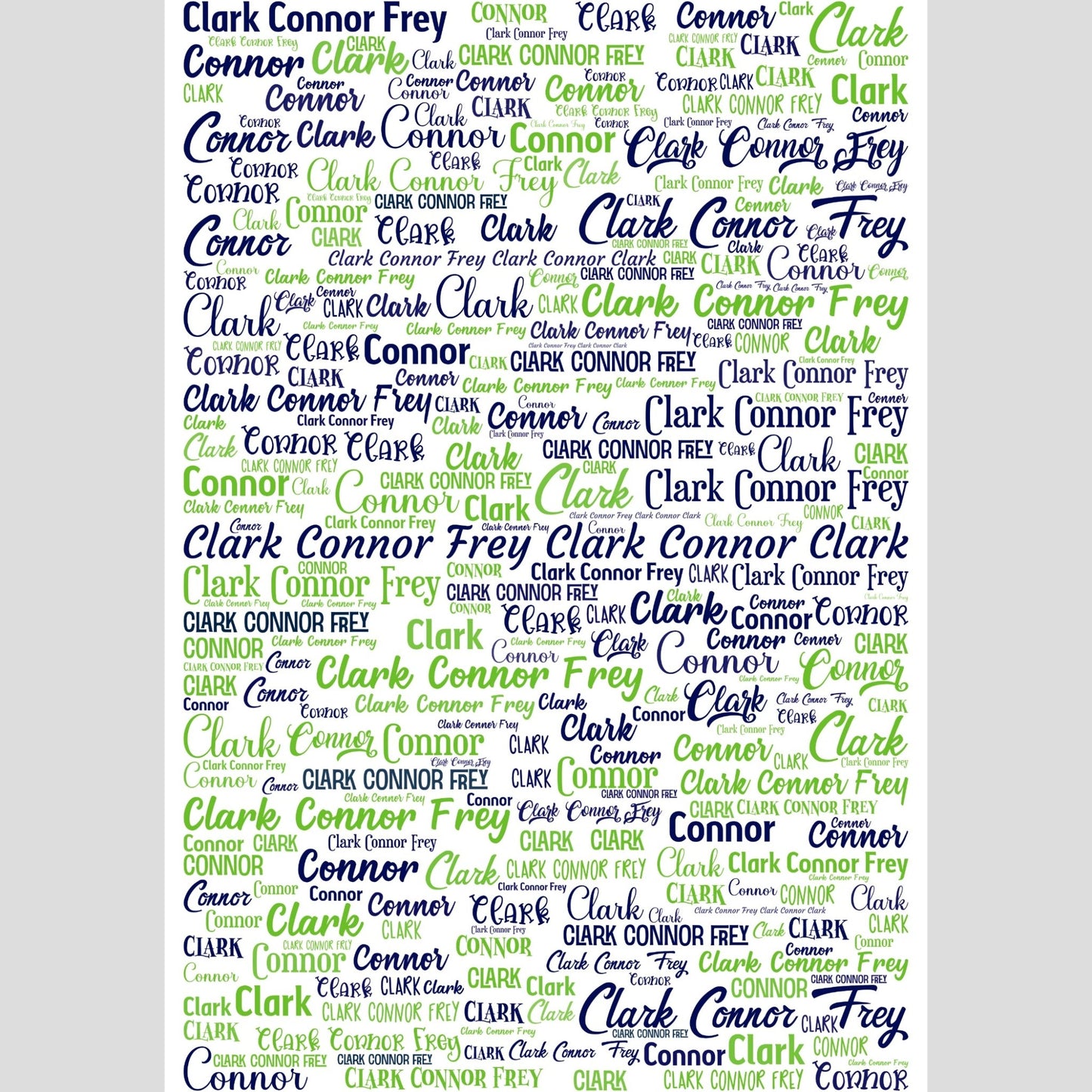 ANY NAME custom fabric panel - Jammin Threads