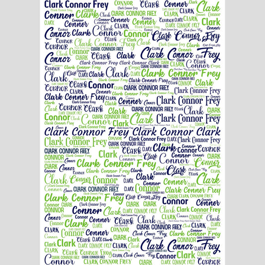 ANY NAME custom fabric panel - Jammin Threads