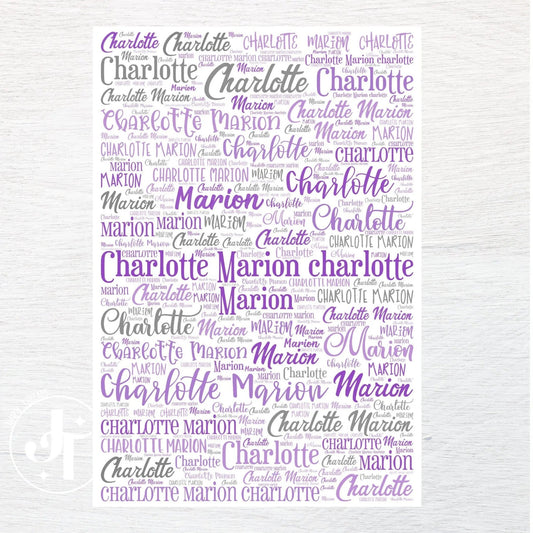 Any Name custom fabric panel - Jammin Threads