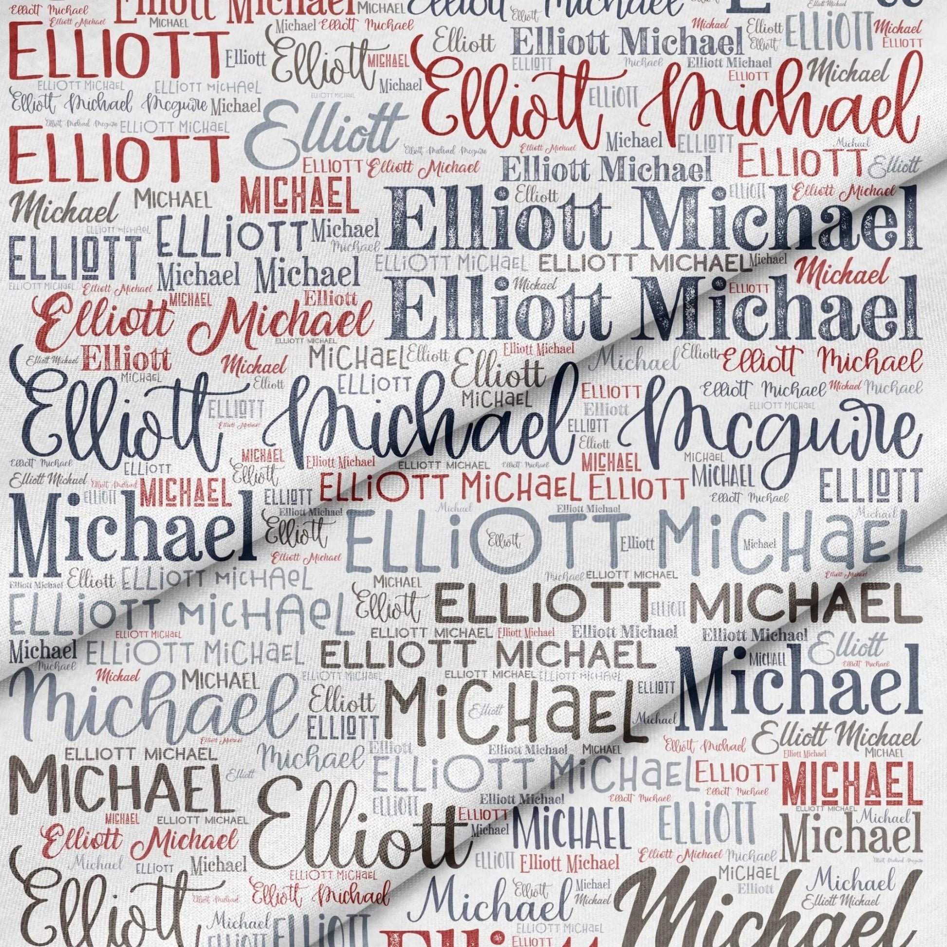 ANY NAME custom fabric panel - Jammin Threads