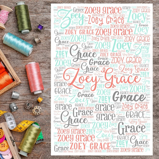 Any Name fabric panel - Jammin Threads