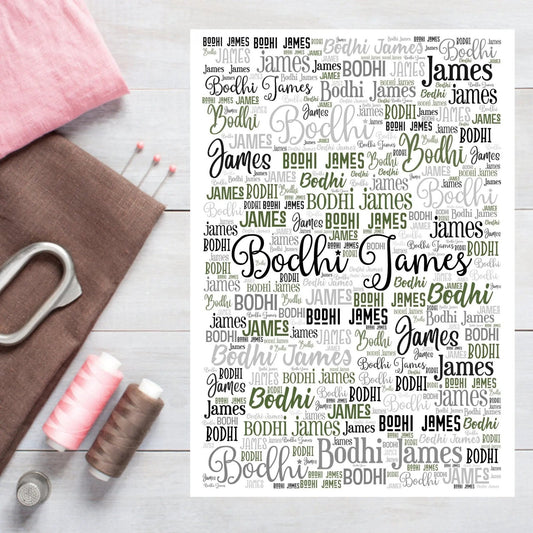 Any Name fabric panel - Jammin Threads