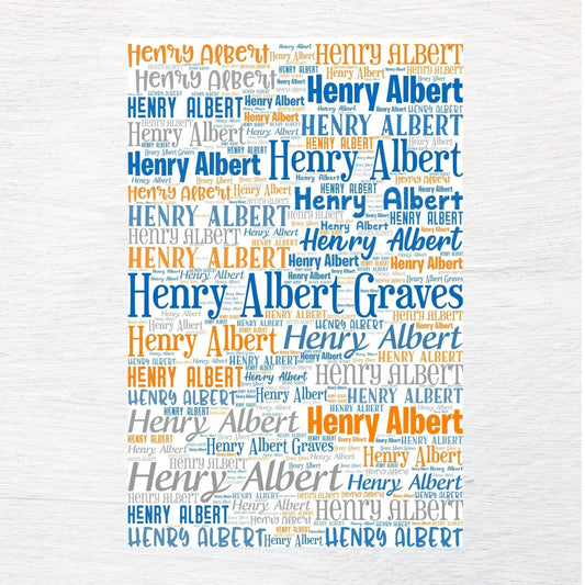 ANY NAME Fabric Panel - Jammin Threads